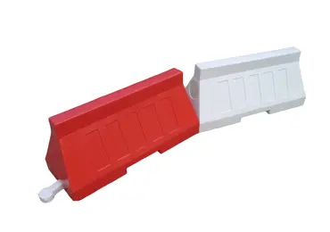 Silniční plastové svodidlo 50 – PE, červená | bílá, 500×400×1006 mm